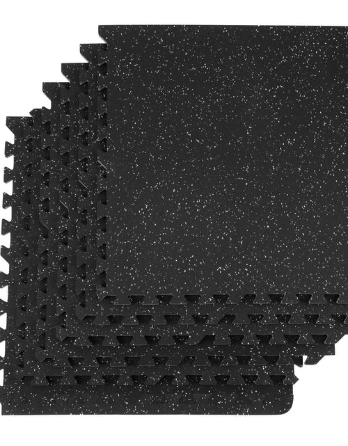 Load image into Gallery viewer, 6 PCS 1/2 inch Thick Gym Floor Mats, 24" x 24" EVA Foam &amp; Rubber Top Interlocking Workout Floor Mats with 24 sq.ft Coverage, Waterproof Exercise Puzzle Flooring for Gym, Home, Garage, Basement
