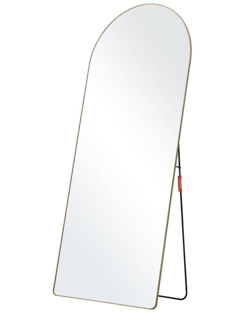 Load image into Gallery viewer, Arched Full Length Mirror, 71'' x 30'', Large Free Standing Leaning Hanging Wall Mounted Floor Mirror with Stand Aluminum Alloy Frame, Full Body Dressing Mirror for Living Room Bedroom, Black
