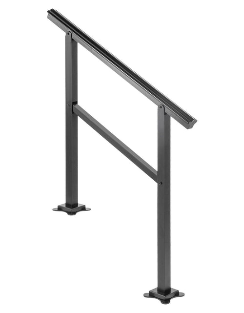 Load image into Gallery viewer, Outdoor Handrail 165LBS Load Handrail Outdoor Stairs Aluminum Stair Handrail 36 x 35" Outdoor Stair Railing Transitional Range from 0 to 30° Staircase Handrail Fits 2-3 Steps with Screw Kit

