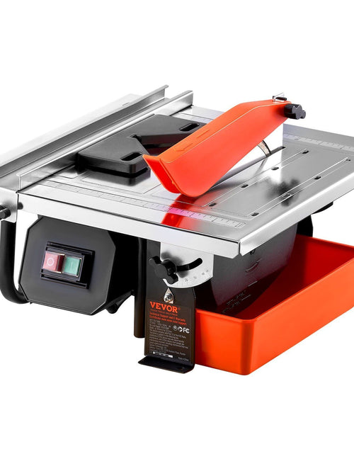 Load image into Gallery viewer, Wet Tile Saw, 7-inch 65Mn Steel Blade, 3500 RPM Induction Motor, Tile Cutter Wet Saw with Water Reservoir, 0-45 Degrees Miter Angle for Cutting Tiles and Stones, for DIY Enthusiasts
