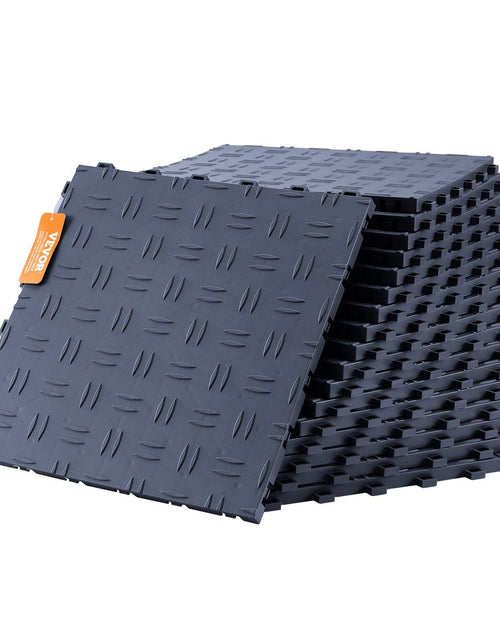 Load image into Gallery viewer, Garage Tiles Interlocking, 12 x 12 x 0.53 inch 25 Pack Garage Floor Covering Tiles, Non-Slip Double-Sided Texture Garage Flooring Tiles, for Garages, Basements, Repair Shops, Graphite Gray
