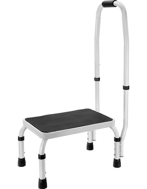 Load image into Gallery viewer, Step Stool 1-Step 330lbs Capacity, 3 Adjustable Height with Handle Steel Step Ladder, Portable Toddler Step Stools for Adults, Non-Slip Sturdy Step Ladders for Office, RVs, Pets
