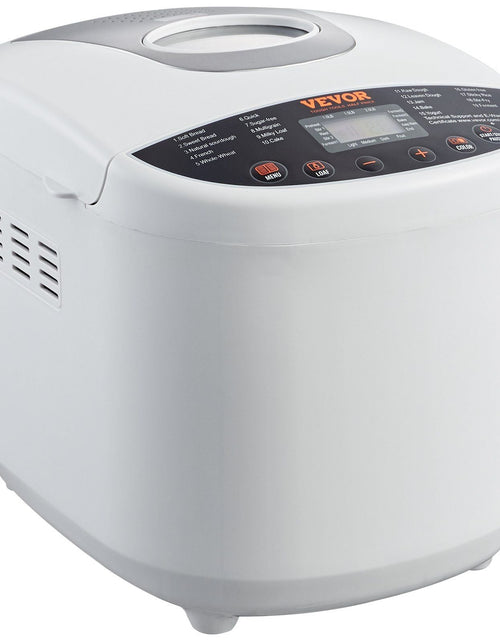 Load image into Gallery viewer, Bread Maker, 19-in-1 2LB Dough Machine, Nonstick Ceramic Pan Automatic Breadmaker with Gluten Free Setting, Whole Wheat Bread Making, Digital, Programmable, 3 Loaf Sizes, 3 Crust Colors, White
