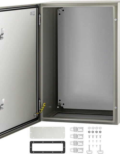 Load image into Gallery viewer, NEMA Steel Enclosure, 24 x 16 x 10'' NEMA 4X Steel Electrical Box, IP66 Waterproof &amp; Dustproof, Outdoor/Indoor Electrical Junction Box, with Mounting Plate
