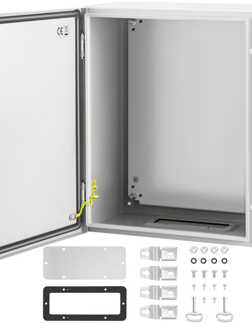Load image into Gallery viewer, NEMA Steel Enclosure, 20 x 16 x 10'' NEMA 4X Steel Electrical Box, IP66 Waterproof &amp; Dustproof, Outdoor/Indoor Electrical Junction Box, with Mounting Plate
