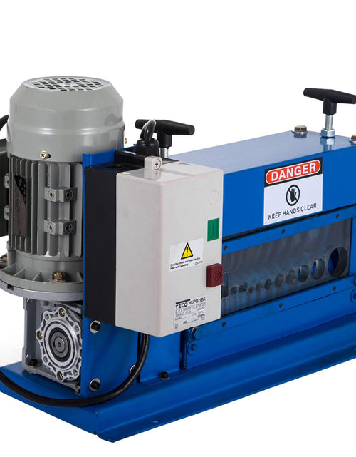 Load image into Gallery viewer, Cable Wire Stripping Machine 18 AWG - 1" OD Wire Range, Portable Powered Wire Stripper Machine 11 Channels 10 Blades,Automatic Wire Stripping Tool 75ft/minute,for Recycling Copper Wire
