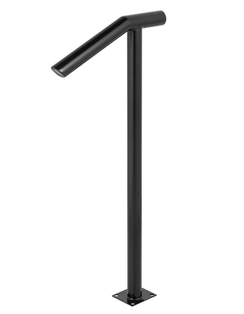 Load image into Gallery viewer, Single Post 1-2, Black Steel Railing 441LBS Capacity Baking Varnish Iron Stairs Stylish Handrails for Outdoor Steps with Expansion Bolts &amp; Drill Bit
