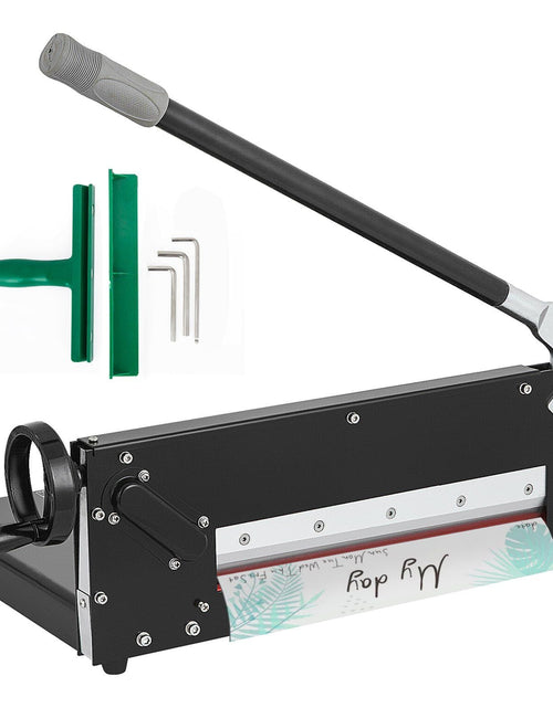 Load image into Gallery viewer, Paper Cutter 12Inch A4 Commercial Heavy Duty Paper Cutter 300 Sheets 45HRC Hardness Stack Cutter Metal Base Desktop Stack Cutter for Home Office (A4)
