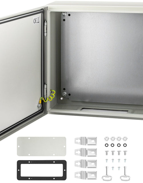 Load image into Gallery viewer, NEMA Steel Enclosure, 16 x 16 x 6'' NEMA 4X Steel Electrical Box, IP66 Waterproof &amp; Dustproof, Outdoor/Indoor Electrical Junction Box, with Mounting Plate
