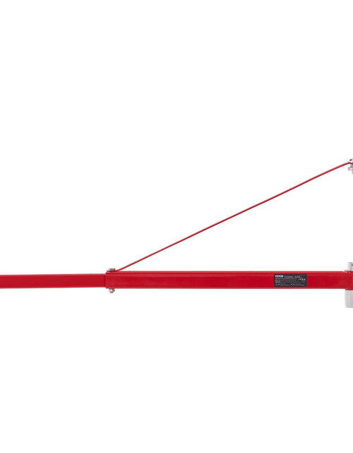 Load image into Gallery viewer, Electric Hoist Support Arm, 1320 lbs Max Load Capacity, Electric Hoist Holder Swing Arm with Pole, Steel Hoist Frame, 180° Swivel Scaffold Hoist Lifting Arm, Winch Hoist Arm for Workshop, Garage
