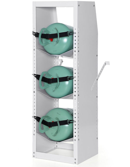 Load image into Gallery viewer, Refrigerant Tank Rack, with 3 x 30-50lb Bottle Tanks, Cylinder Tank Rack 14.56x12.99x1.96 in, Refrigerant Cylinder Rack Gas Cylinder Racks and Holders for Freon, Gases, Oxygen, Nitrogen
