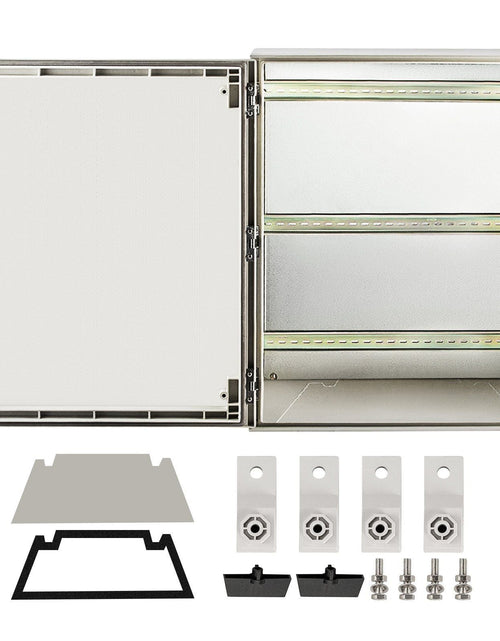 Load image into Gallery viewer, NEMA Steel Enclosure, 24 x 20 x 9\'\' NEMA 4X Fiberglass Electrical Box, IP66 Waterproof &amp; Dustproof, Outdoor/Indoor Electrical Junction Box, with Mounting Plate(60 x 50 x 23 cm)
