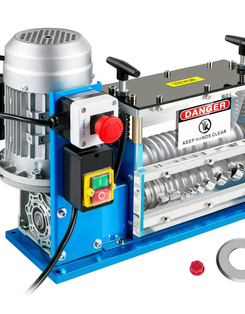 Load image into Gallery viewer, Cable Wire Stripping Machine 0.06 inch -1.5 inch,Portable Powered Wire Stripper Machine 11 Channels 10 Blades,Automatic Wire Stripping Tool 75ft/minute,for Recycling Copper Wire
