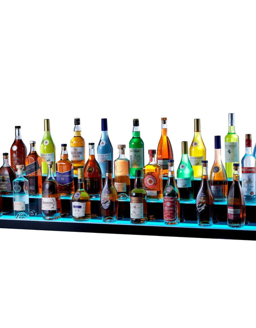 Load image into Gallery viewer, LED Lighted Liquor Bottle Display Bar Shelf RF &amp; App Control 60" 3-Step
