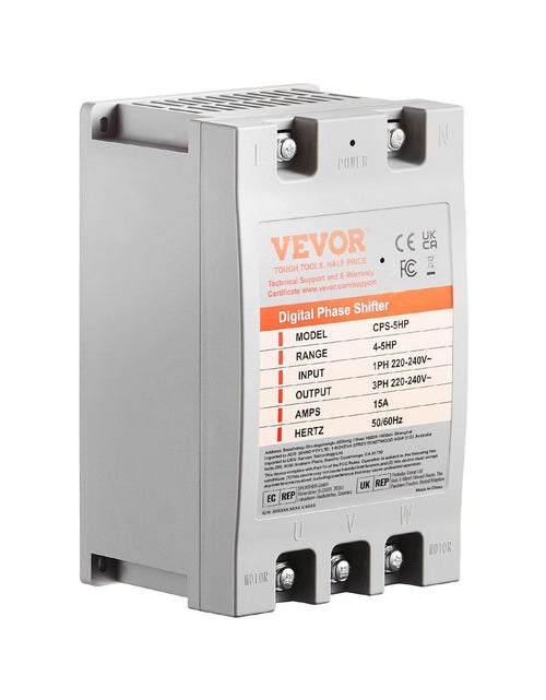 Load image into Gallery viewer, 3 Phase Converter - 5HP 15A 220V Single Phase to 3 Phase Converter, Digital Phase Shifter for Residential and Light Commercial Use, 220V-240V Input/Output (One Converter for One Motor Only)
