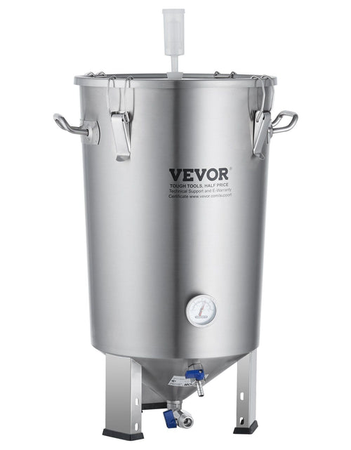 Load image into Gallery viewer, 304 Stainless Steel Kettle, 8 GALLON Beer Brew Fermentor, Brew Bucket Fermentor for Brewing, Home Brewing Supplies with Base, Kettle Stock Pot Includes Lid, Handle, Valve, Spigot, Thermometer
