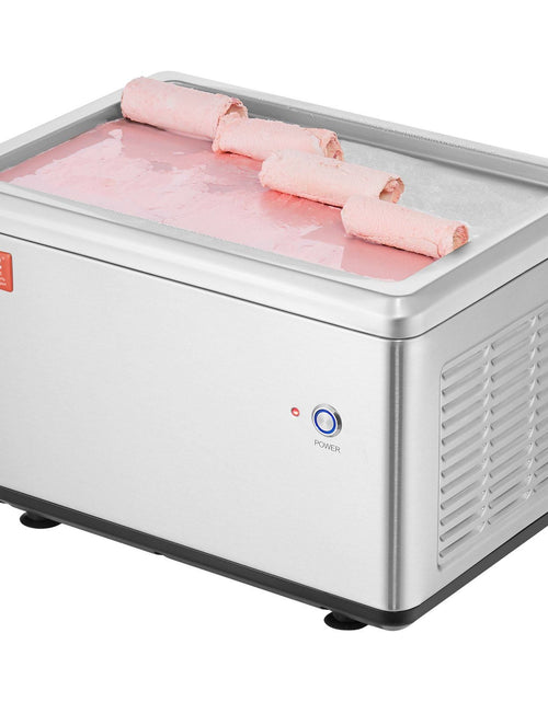 Load image into Gallery viewer, Fried Ice Cream Roll Machine, 19.3" x 14.9" Stir-Fried Ice Cream Pan, Stainless Steel Rolled Ice Cream Maker with Compressor and 2 Scrapers, for Making Ice Cream, Frozen Yogurt, Ice Cream Rolls
