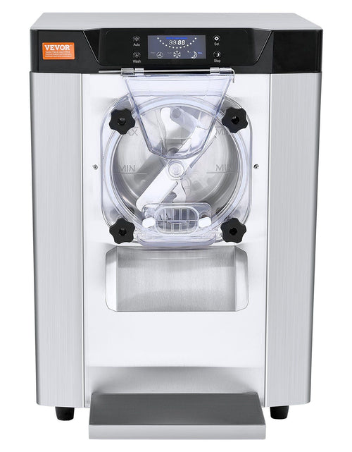 Load image into Gallery viewer, Commercial Ice Cream Machine, 12 L/H Yield, 1713W Single Flavor Countertop Hard Serve Ice Cream Maker, 4.5L Stainless Steel Cylinder, LED Panel Auto Clean Pre-cooling, for Restaurant Snack Bars
