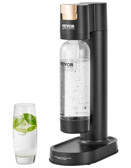 Load image into Gallery viewer, Sparkling Water Maker, Soda Maker Machine for Home Carbonating, Seltzer Water Starter Kit with BPA free 1L PET Bottle, Compatible with Mainstream Screw-in 60L CO2 Cylinder(NOT Included), Black
