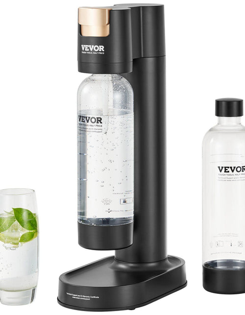 Load image into Gallery viewer, Sparkling Water Maker, Soda Maker Machine for Home Carbonating, Seltzer Water Starter Kit with 2 BPA-free 1L PET Bottles, Compatible with Mainstream Screw-in 60L CO2 Cylinder(NOT Included) Black
