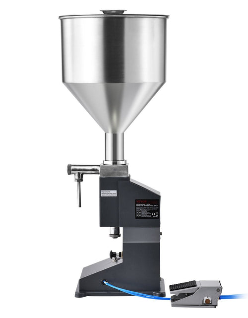Load image into Gallery viewer, Pneumatic Paste Liquid Filling Machine, 5-50ml Bottle Filler, Bottle Filling Machine, Stainless Steel Liquid Filler with Pedal for Milk Water Juice Essential Oil Shampoo Cosmetic Honey Lotion
