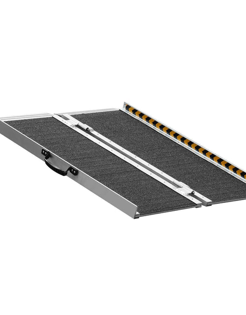 Load image into Gallery viewer, Portable Wheelchair Ramp, 2 ft 800 lbs Capacity, Non-Slip Aluminum Folding Threshold Ramp, Foldable Mobility Scooter Ramp Wheel Chair Ramp, Handicap Ramp for Home Steps, Stairs, Doorways, Curbs
