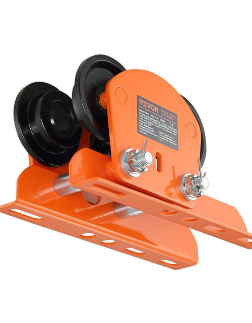 Load image into Gallery viewer, Electric Hoist Manual Trolley, 1100 lbs/0.5 Ton Capacity for PA200 PA250 PA300 PA400 PA500, Push Beam Trolley with Dual Wheels, 2.36"-4.72" Adjustable Flange Width for Straight Curved I Beam
