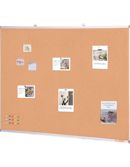 Load image into Gallery viewer, 48"x36" Large Cork Board – Wall-Mounted Bulletin Board with Pin Board – Perfect for School, Home, Office
