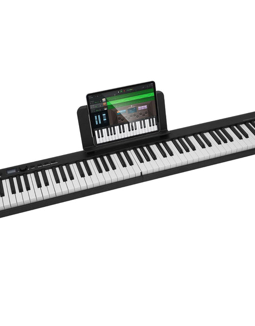 Load image into Gallery viewer, 88 Key Folding Keyboard Piano Portable Foldable Piano Bluetooth MIDI Black
