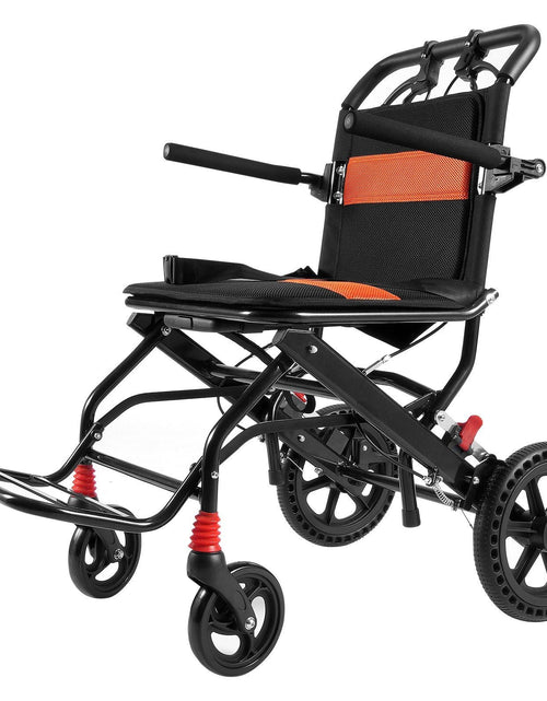 Load image into Gallery viewer, Wheelchair Aluminum Alloy Transport Chair Foldable 18-In W Seat 220lbs
