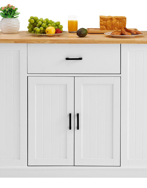 Load image into Gallery viewer, Kitchen Island Cart Storage Cabinet Serving Cart with Drawer &amp; Shelves
