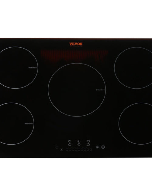 Load image into Gallery viewer, Electric Cooktop, 5 Burners, 30'' Induction Stove Top, Built-in Magnetic Cooktop 9200W, 9 Heating Level Multifunctional Burner, LED Touch Screen w/ Child Lock &amp; Over-Temperature Protection
