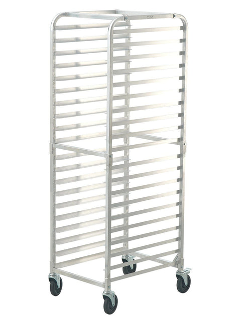 Load image into Gallery viewer, Bun Pan Rack, 20-Tier Commercial Bakery Racks with Brake Wheels, Aluminum Racking Trolley Storage for Half &amp; Full Sheet, Speed Rack For Kitchen Home, Bread Baking Equipment, 26"L x 20.4"W x 70"H
