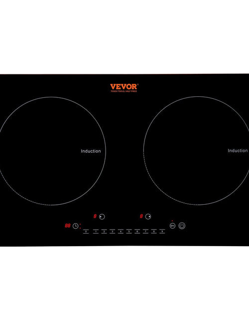 Load image into Gallery viewer, Electric Cooktop, 2 Burners, 24'' Induction Stove Top, Built-in Magnetic Cooktop 1800W, 9 Heating Level Multifunctional Burner, LED Touch Screen w/ Child Lock &amp; Over-Temperature Protection
