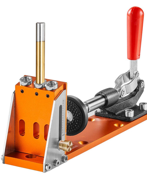Load image into Gallery viewer, 30 Pcs Pocket Hole Jig Kit, Adjustable &amp; Easy to Use Pocket Hole Jig System with Step Drills, Drill Stop Rings, Wrenches, and Square Drive Bits, Dual Scale Marks for DIY Carpentry Projects
