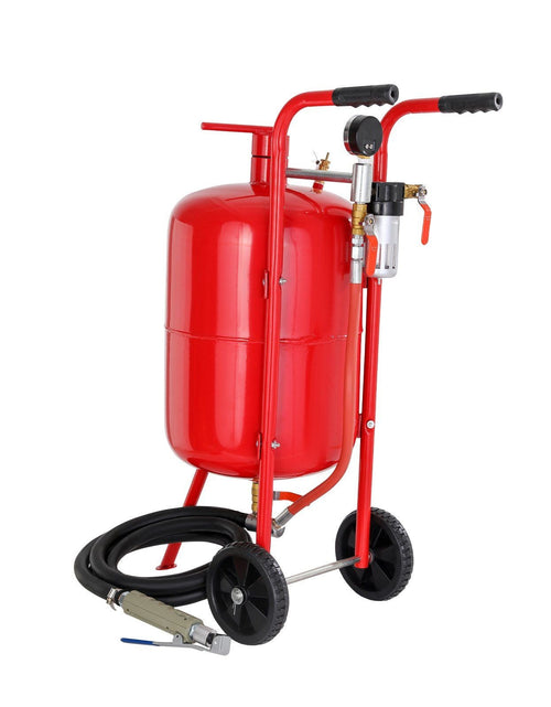 Load image into Gallery viewer, 10Gal/40L Sandblaster Equipped w/Nozzle Shut-Off Valve Pressure Gauge Ceramic Nozzle Rubber Wheels Grit Power Sand Blasters Portable Sandblasting Equipment

