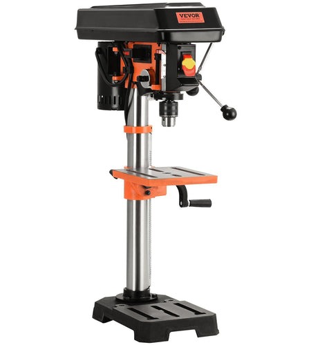 10'' 5-Speed Benchtop Drill Press Cast Iron Drill Press 3.2A 610-2800RPM