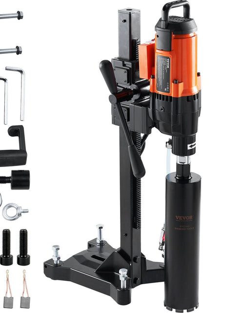 Load image into Gallery viewer, Diamond Core Drilling Machine, 10in Wet Concrete Core Drill Rig with Stand Wheels, 750RPM Speed &amp; 1-1/4" Thread &amp; Lifting Handle, 10in Drilling Diameter for Concrete Brick Block Stone, 2500W
