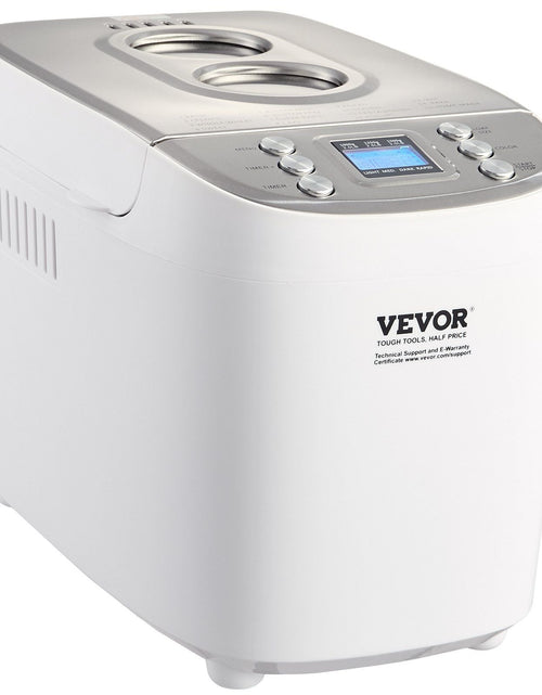 Load image into Gallery viewer, Bread Maker, 15-in-1 3LB Dough Machine, Nonstick Ceramic Pan Automatic Breadmaker with Gluten Free Setting, Whole Wheat Bread Making, Digital, Programmable, 3 Loaf Sizes, 3 Crust Colors, White
