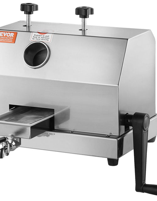 Load image into Gallery viewer, Commercial Sugar Cane Juicer, 110LBS/H High Output Sugarcane Juicer Machine with 3 Stainless Steel Rollers and 2.4" Large Inlet, Manual Sugarcane Juice Squeezer Extractor for Commercial/Home Use
