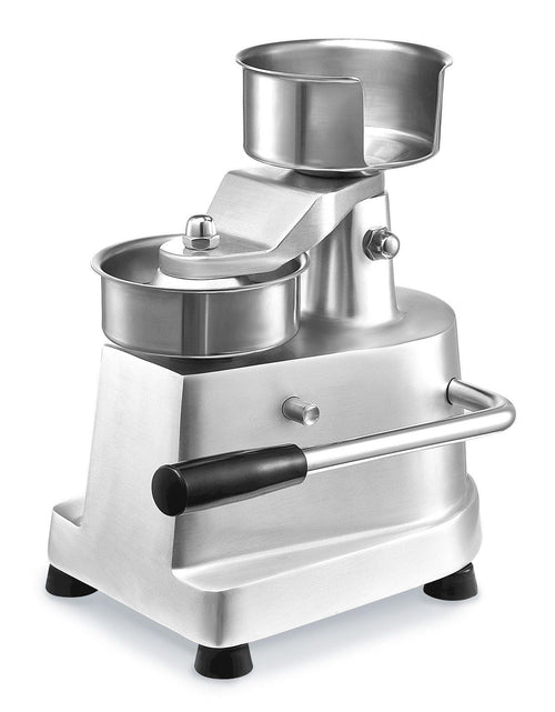 Load image into Gallery viewer, Commercial Burger Patty Maker, 100mm/4inch Hamburger Beef Patty Maker, Heavy Duty Food-Grade Stainless Steel Bowl Burger Press Machine, Kitchen Meat Forming Processor with 1000 Pcs Patty Papers
