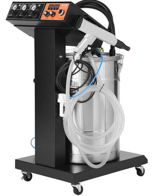 Load image into Gallery viewer, Powder Coating System, 40 W 100KV Electrostatic Output Powder Coating Kit with 50L Powder Hopper, 450g Per Minute Powder Coating Machine with Spray Gun and Trolley Base, for Indoor and Outdoor
