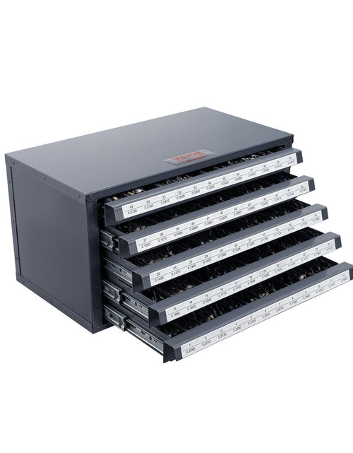 Load image into Gallery viewer, Drill Bit Dispenser Cabinet, Five-Drawer Drill Bit Organizer Cabinet for #1 to #60 Steel Drill Dispenser Organizer Cabinet with Labels, Stackable Drill Dispenser for Drill Bit Storage
