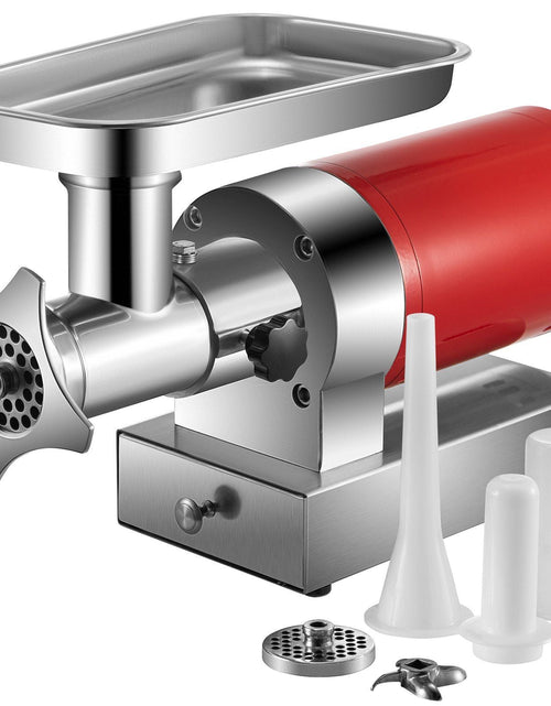 Load image into Gallery viewer, Electric Meat Grinder, 661 Lbs/Hour1100 W Meat Grinder Machine, 1.5 HP Electric Meat Mincer with 2 Grinding Plates, Sausage Kit Set Meat Grinder Heavy Duty, Home Kitchen &amp; Commercial Use Red
