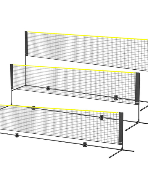 Load image into Gallery viewer, Badminton Net, Height Adjustable Volleyball Net, 14ft Wide Foldable Pickleball Net, Portable Easy Setup Tennis Net Set with Poles, Stand and Carry Bag, for Kids Backyard Game Indoor Outdoor Use
