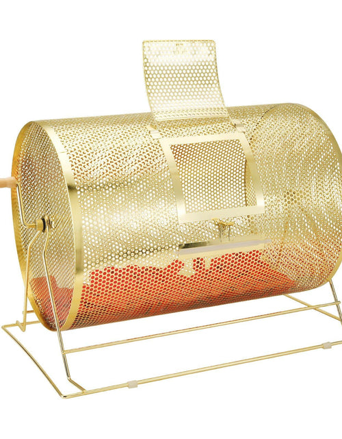 Load image into Gallery viewer, Raffle Drum,Holds 10000 Tickets or 300 Ping Pong Balls, Metal Lottery Spinning Drawing with Wooden Turning Handle, 14.8 x Ø21.26 inch Brass Plated Raffle Ticket Spinning Cage, for Bingo Ballot
