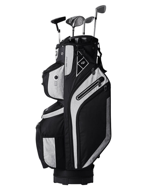 Load image into Gallery viewer, Golf Cart Bag with 14 Way Organizer Divider Top, 36' 13 Pockets Premium Cart Bag, Durable Golf Bags with Handles &amp; Dust Cover &amp; Detachable Straps for Men &amp; Women, Black Color-Block

