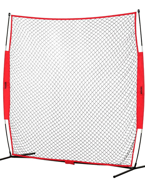 Load image into Gallery viewer, Barricade Backstop Net, 7x7 ft Ball Sports Barrier Netting, Portable Practice Equipment with Carry Bag, Protection Screen for Baseball Softball Lacrosse Soccer Hockey Training, for Backyard
