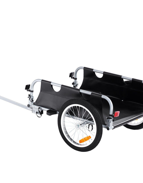 Load image into Gallery viewer, Bike Cargo Trailer, 100 lbs Load Capacity, Heavy-Duty Bicycle Wagon Cart, Foldable Compact Storage &amp; Quick Release with Universal Hitch, 16" Wheels, Safe Reflectors, Fits 22"-28" Bike Wheels
