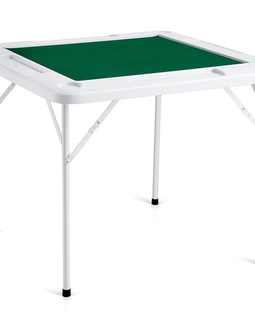 Load image into Gallery viewer, Mahjong Table 4 Player Folding Card Table &amp; Table Mat Cup Holder Chip Tray

